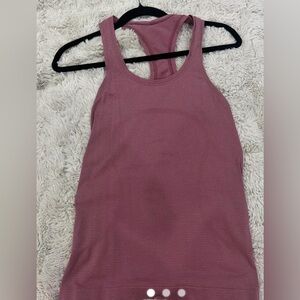Lululemon pink glittery swiftly tech tank top